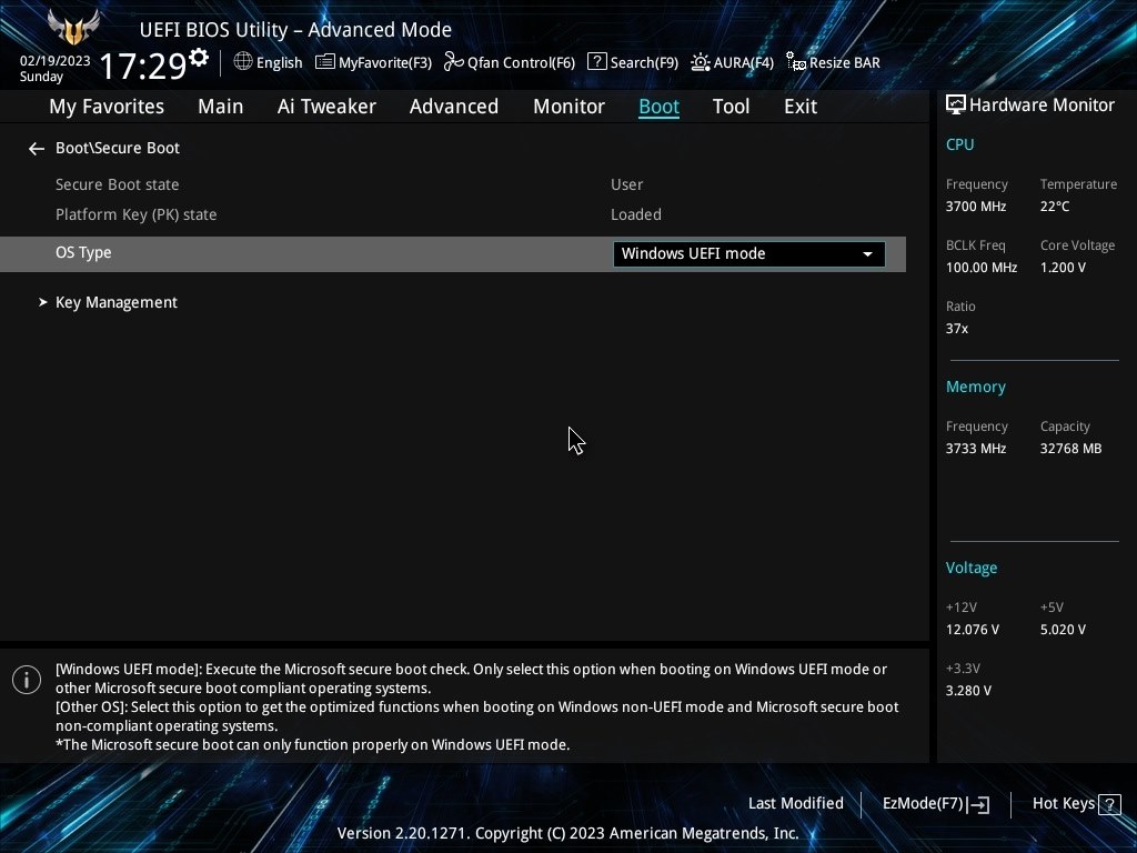 TPM2.0有効にしてもWindows11をインストールできません』 ASUS TUF