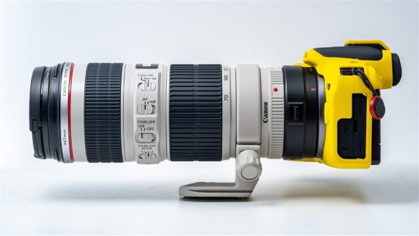Canon EF70-200 F4L IS USM プロテクタフィルタ付