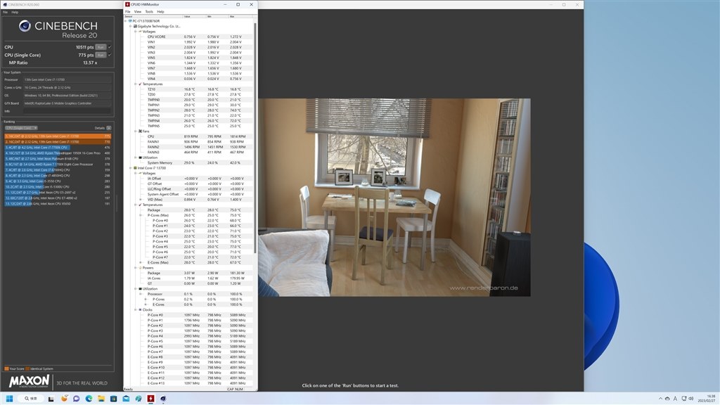 13700無印とGIGBYTEマザーB760の組合せは?』 インテル Core i7 13700