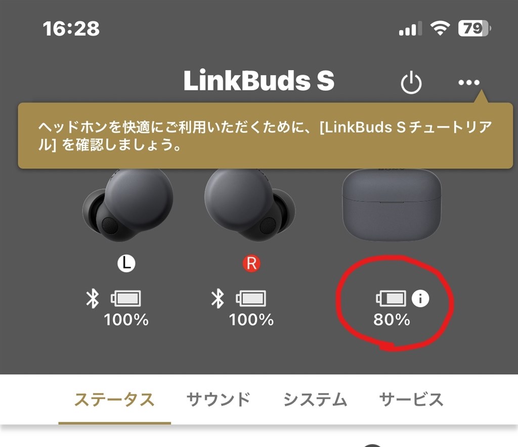 SONY LinkBuds S ( WF-LS900N ) 付属 充電ケース - 家具転倒防止用品