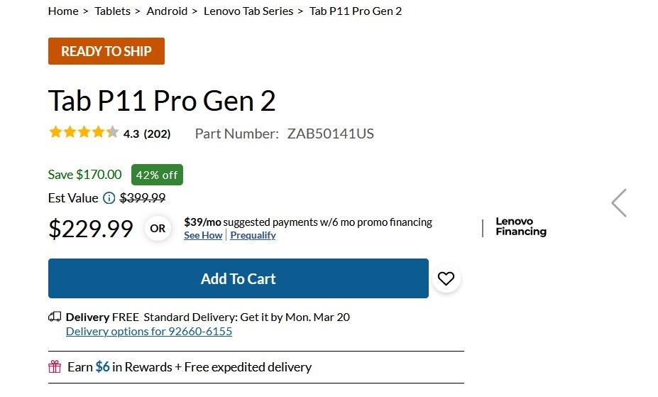 1万円以上の値下げ中　Lenovo Tab P11 PROスマホ/家電/カメラ