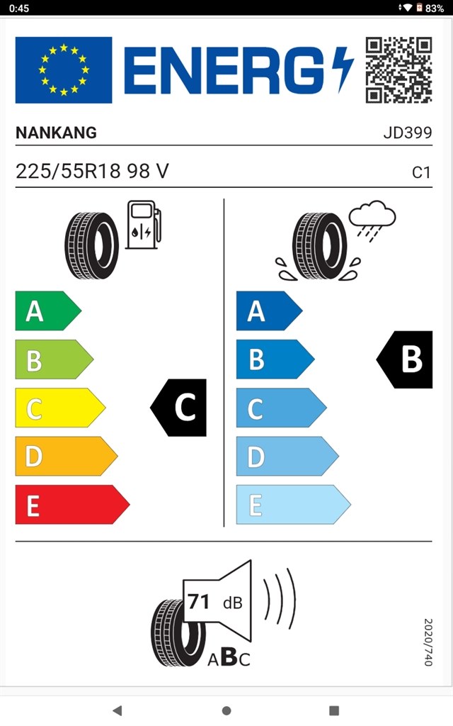 ADVAN dB V552 とPROXES CL1比較では』 ダンロップ VEURO VE304 225