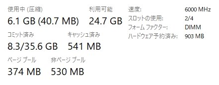 メモリの速度について』 G.Skill F5-6000J3636F16GX2-TZ5N [DDR5 PC5