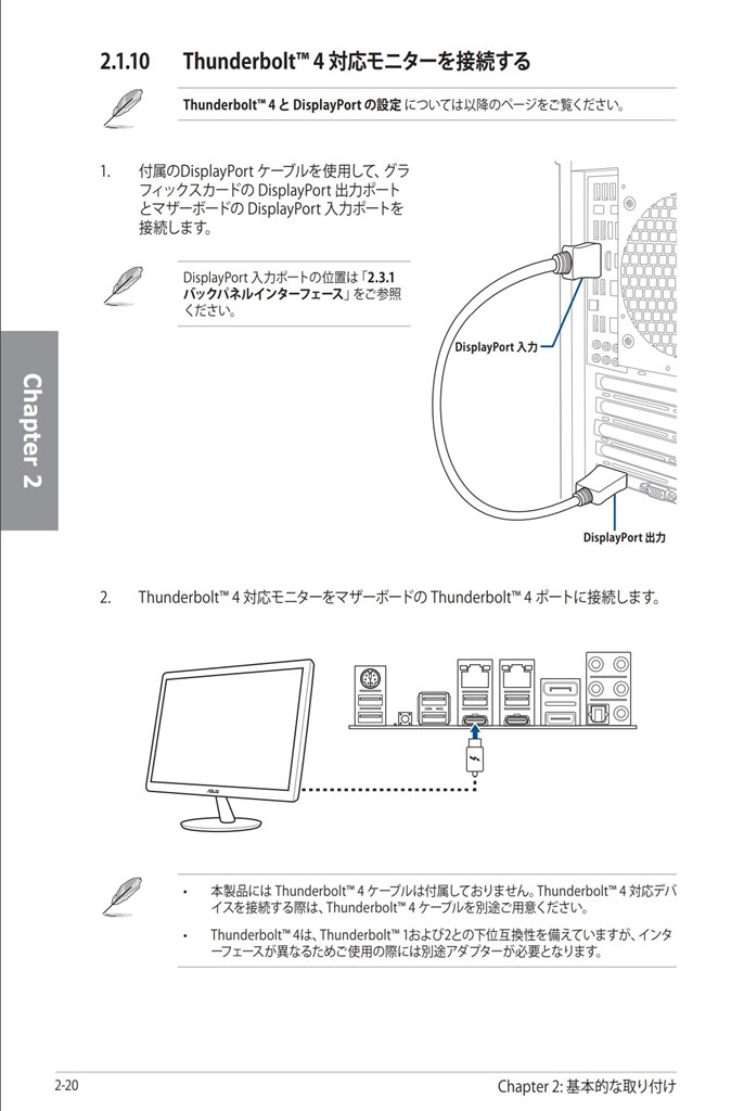 ディスプレイポートのinについて』 ASUS ProArt Z790-CREATOR