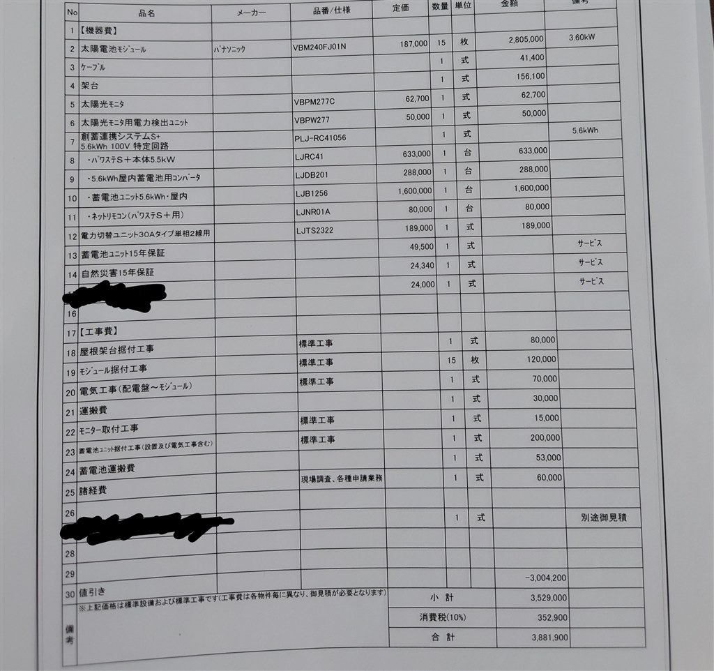 太陽光パネル、蓄電池の見積価格の妥当性』 クチコミ掲示板 - 価格.com