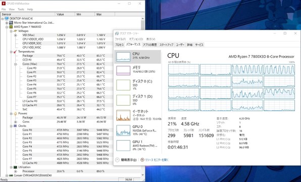 特定のゲームでのみCPU温度が急上昇してしまいます』 AMD Ryzen 7
