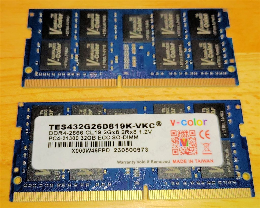 Synology 純正メモリ 4GB DDR4 3200 ECC あり