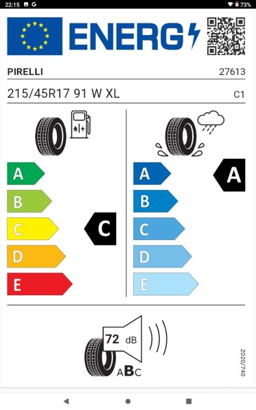 ピレリ POWERGY 215/45R18 93W XL 価格比較 - 価格.com