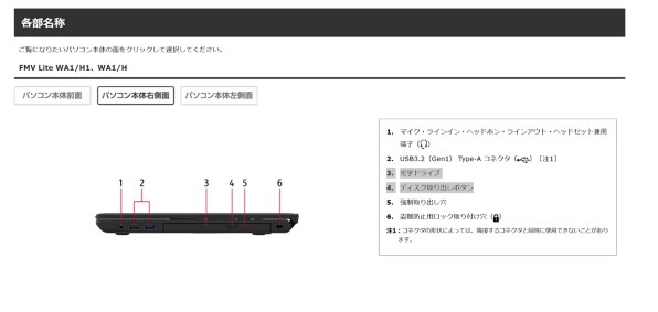 富士通 FMV Lite WA1/H1 Windows 11 Home・Core i5・8GBメモリ・SSD