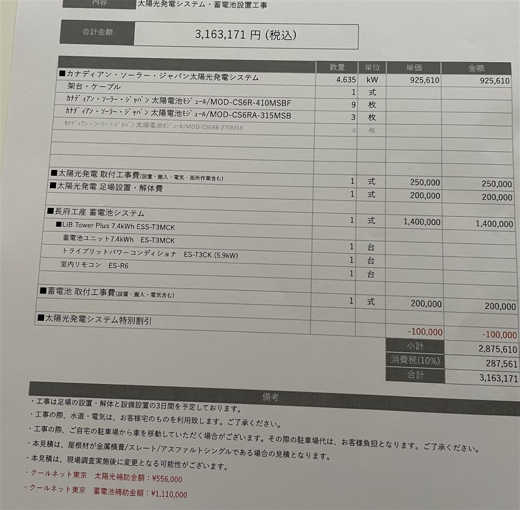 『太陽光パネル及び蓄電池購入相談です。』 クチコミ掲示板 - 価格 