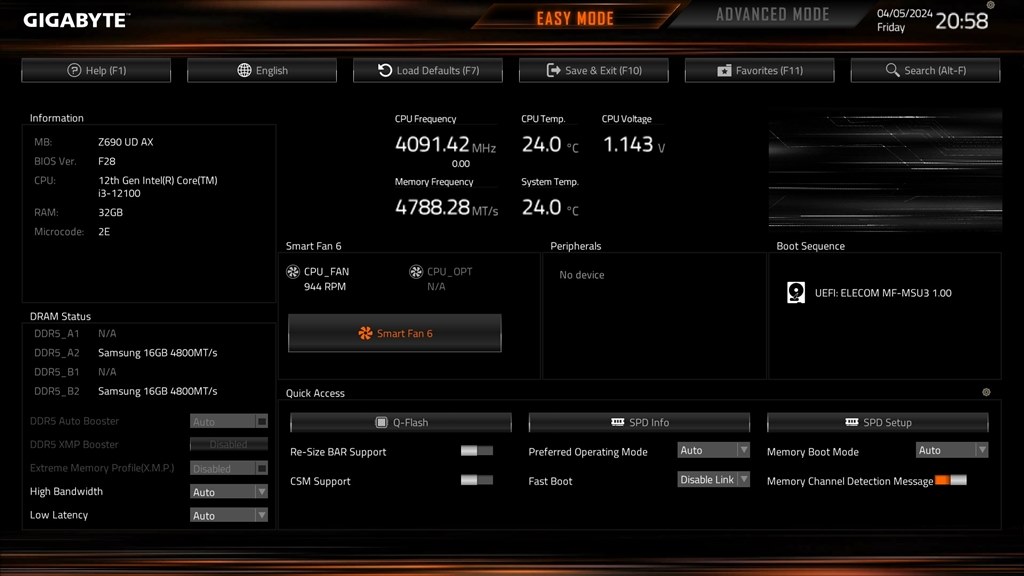 モニタが映りません』 GIGABYTE Z690 UD DDR4 [Rev.1.0] のクチコミ