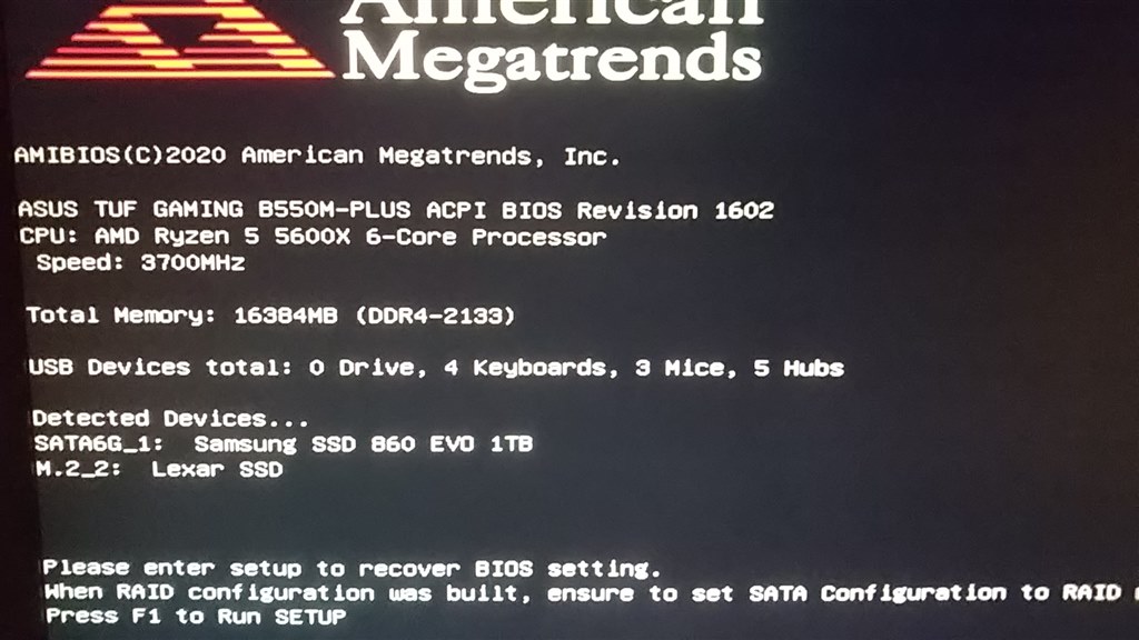 BIOSアプデから』 ASUS TUF GAMING B760M-PLUS D4 のクチコミ掲示板