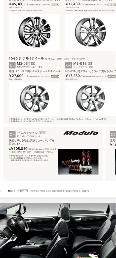 ジェイド　モデューロサス Modulo / Honda Access スポーツサスペンション のパーツレビュー