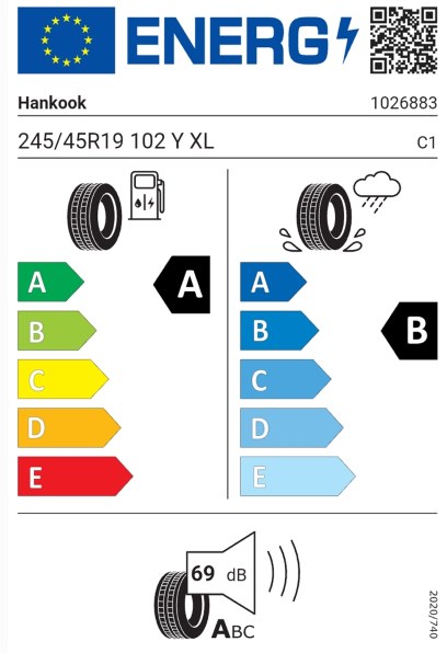 今月末まで値下げ！ハンコック 235/40R19 乳臭く 2本