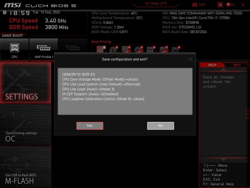 最新BIOS(7D32v1J)ではCPU Lite Loadがうまく動作しないようです