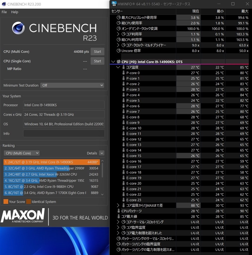 コアサーマルスロットリングについて』 インテル Core i7 13700K BOX