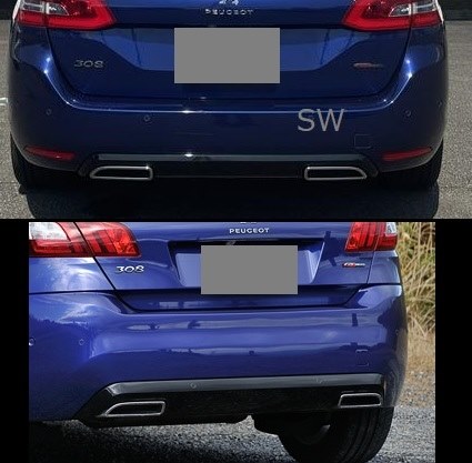 リアディフューザー プジョー 308sw プジョー308 gt リア プジョー 308