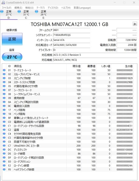 【未使用】東芝 MG08ACA16TE 16TB 7200rpm SATA600 東芝 MN08ACA16T [16TB SATA600 7200] 価格比較 - 価格.com