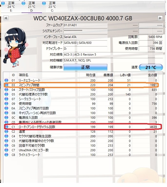 さすがのIntellipark』 WESTERN DIGITAL WD40EZAX [4TB SATA600 5400