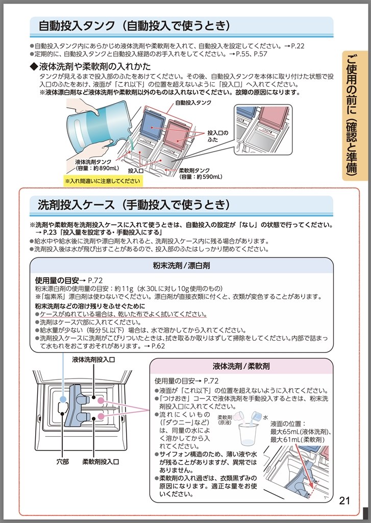 ドラム式洗濯機　東芝　ZABOON　自動洗剤投入　分解洗浄済 洗剤、柔軟剤の自動投入について』 東芝 ZABOON TW-127XP4L の