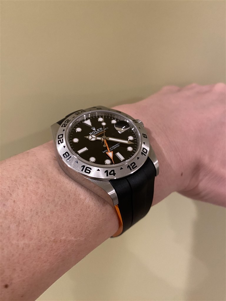 ロレックス エクスプローラー2 ラバーベルト