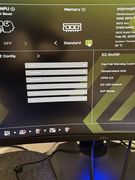 BIOS起動せず初期不良？』 MSI MAG X870 TOMAHAWK WIFI の