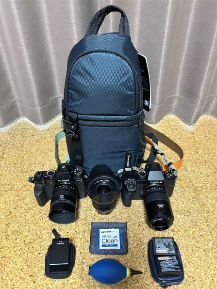 ミラーレスカメラ2台とZeissレンズ3本が収納出来ました ミラーレスカメラ2台とZeissレンズ3本が収納出来ました