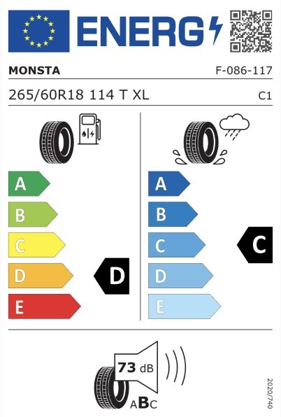 Monsta Tyres TERRAIN GRIPPER AT 265/60R18 114T XL投稿画像