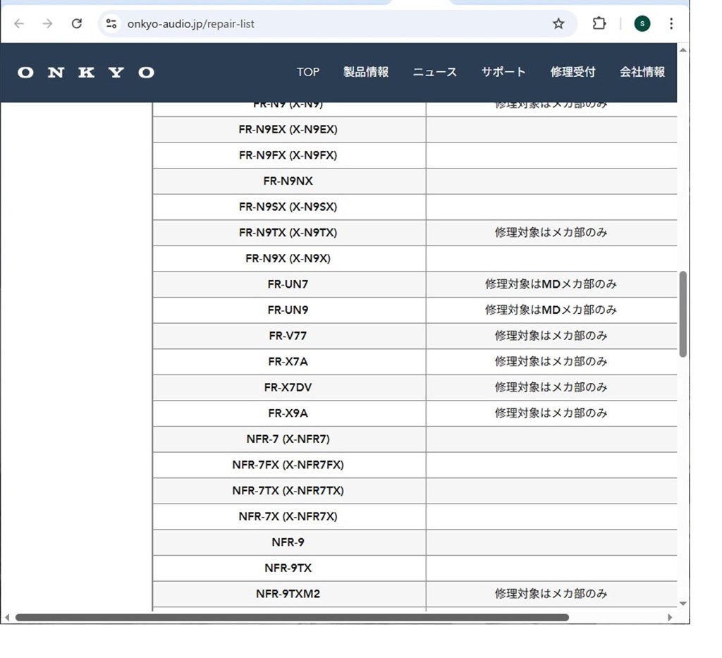 ONKYOコンポ FR－X9の設定はACケーブル外して保持される