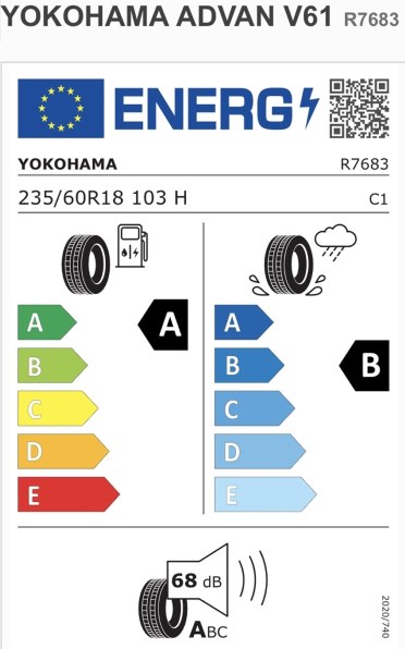 タイヤ・ホイール YOKOHAMA 235/60R18 103V ADVAN V61 YA2376 YOKOHAMA 235/60R18 103V ADVAN V61 YA2376 車・バイク・自転車 18