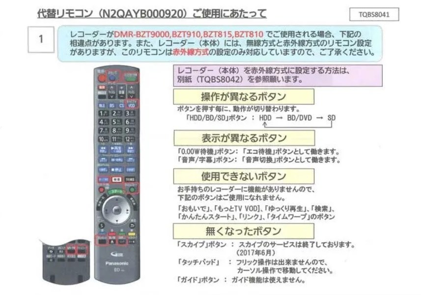 互換性のあるリモコンを探しています。』 パナソニック DIGA DMR