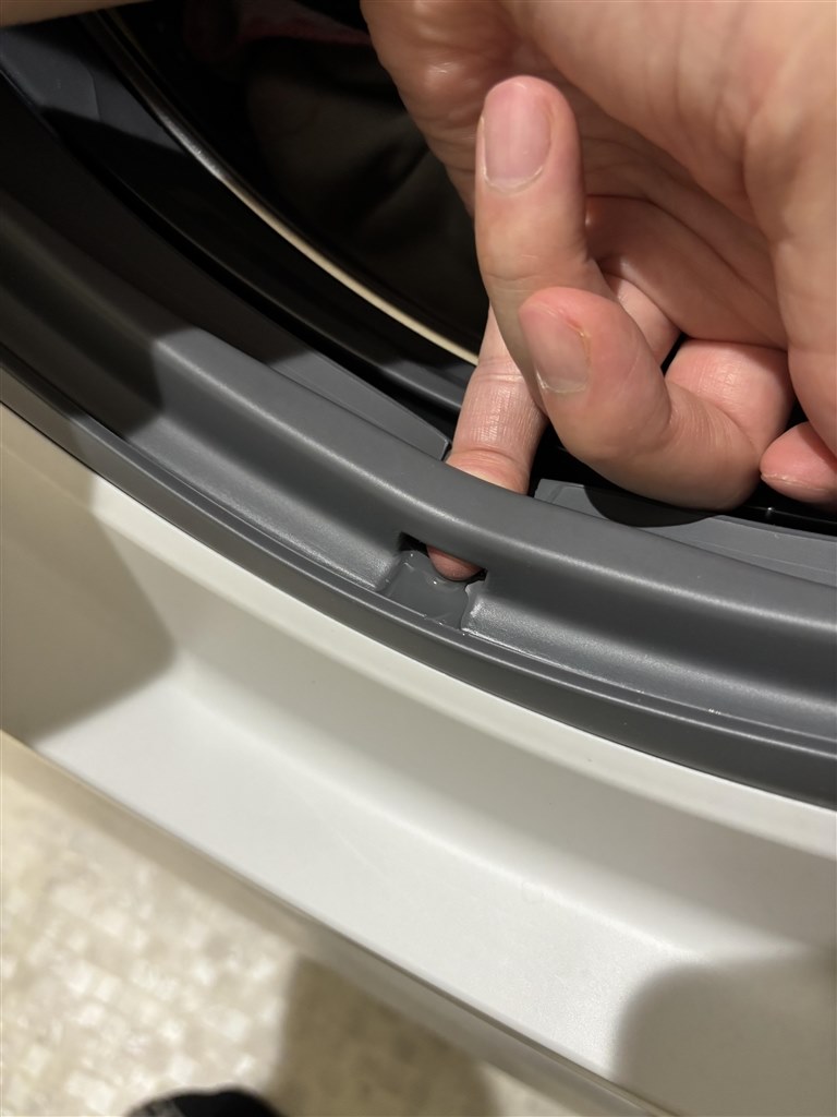 洗濯乾燥後の窓パッキンの水残りについて』 パナソニック NA-LX127DL-W