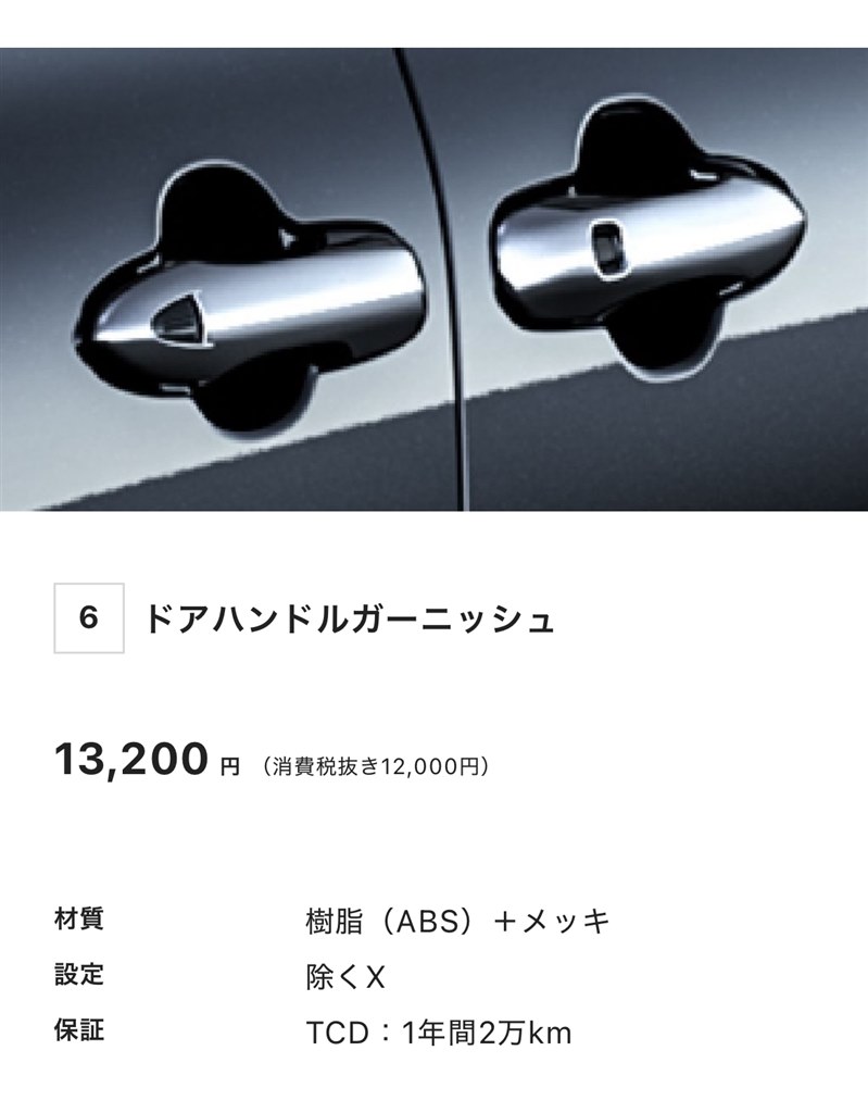 モデリスタドアハンドルガーニッシュ』 トヨタ シエンタ の