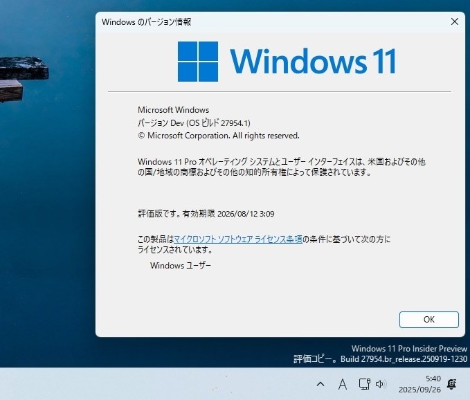 Win11(Canary)27954.1 Update』 クチコミ掲示板 - 価格.com