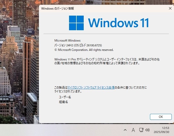 Win11 (定例外Release)26100.6725 Update』 クチコミ掲示板 - 価格.com