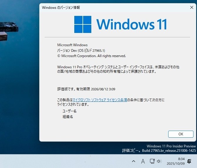 Win11(Canary)27965.1 Update』 クチコミ掲示板 - 価格.com