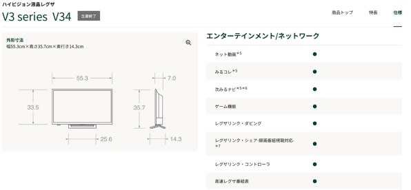 東芝 REGZA 32V34 [32インチ] 価格比較 - 価格.com