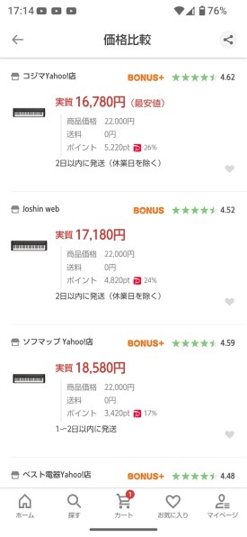 カシオ Casiotone CT-S1WE [ホワイト] 価格比較 - 価格.com
