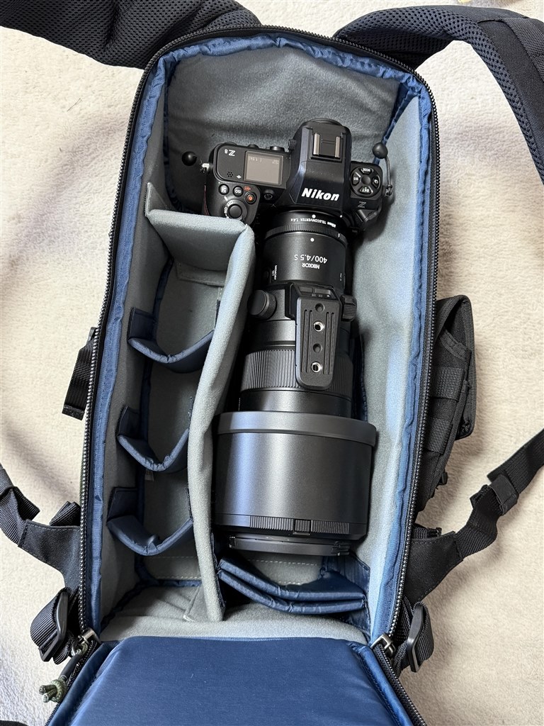 カメラバッグを買いました』 ニコン NIKKOR Z 400mm f/4.5 VR S の