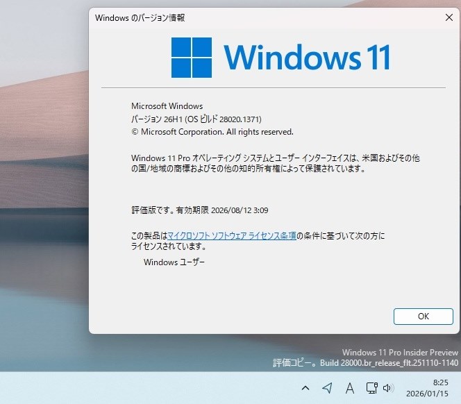 Win11(Canary)28020.1371 Update』 クチコミ掲示板 - 価格.com
