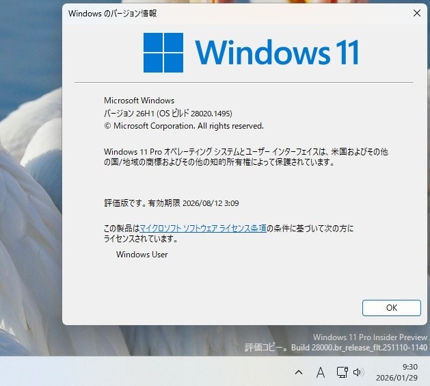 Win11(Canary)28020.1495 Update』 クチコミ掲示板 - 価格.com