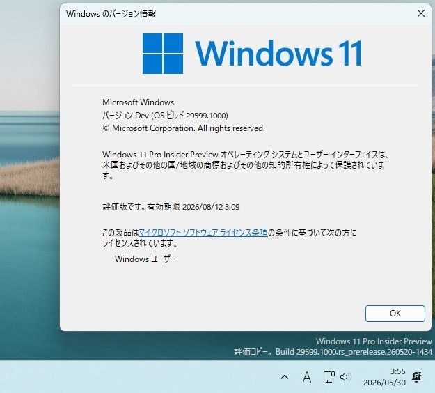 現状渡し Win11(Canary)29599.1000 Update』 クチコミ掲示板 - 価格.com
