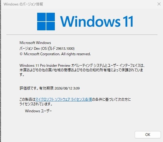Win11 29613.1000 外 リリース』 クチコミ掲示板 - 価格.com