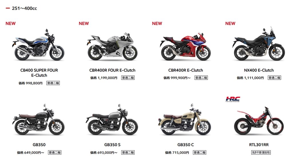 製造事業者／本田技研工業株式会社』 ホンダ CB400 スーパーフォア の